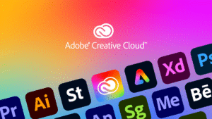 Adobe apps used to create visual brand identity with professional design tools