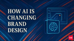 Abstract graphic illustrating how AI is changing brand design