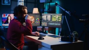 Professional setup highlighting video editing cost for premium projects