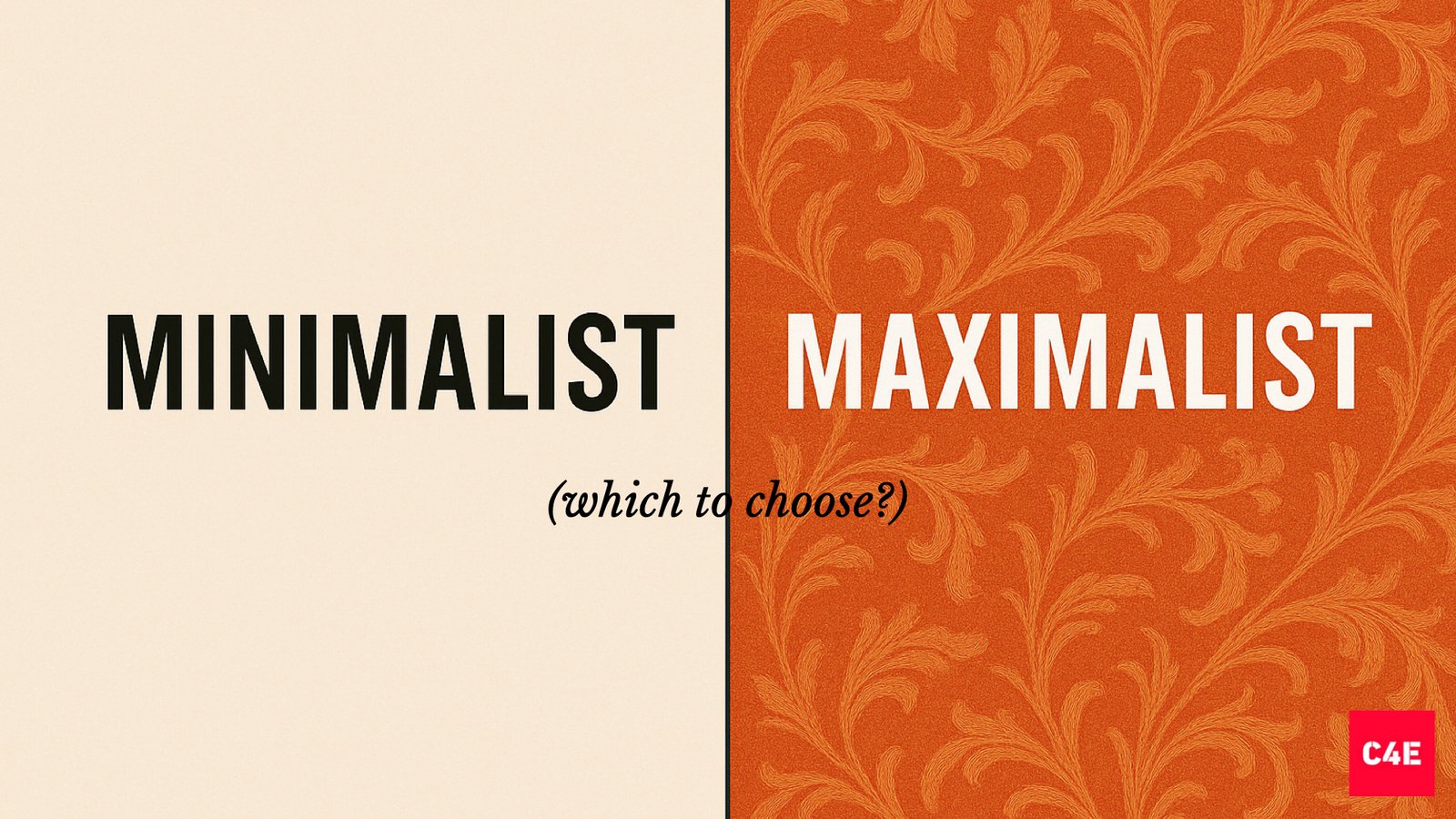 Minimalist vs maximalist branding image