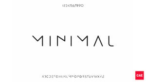 Minimalist branding typography in geometric font style