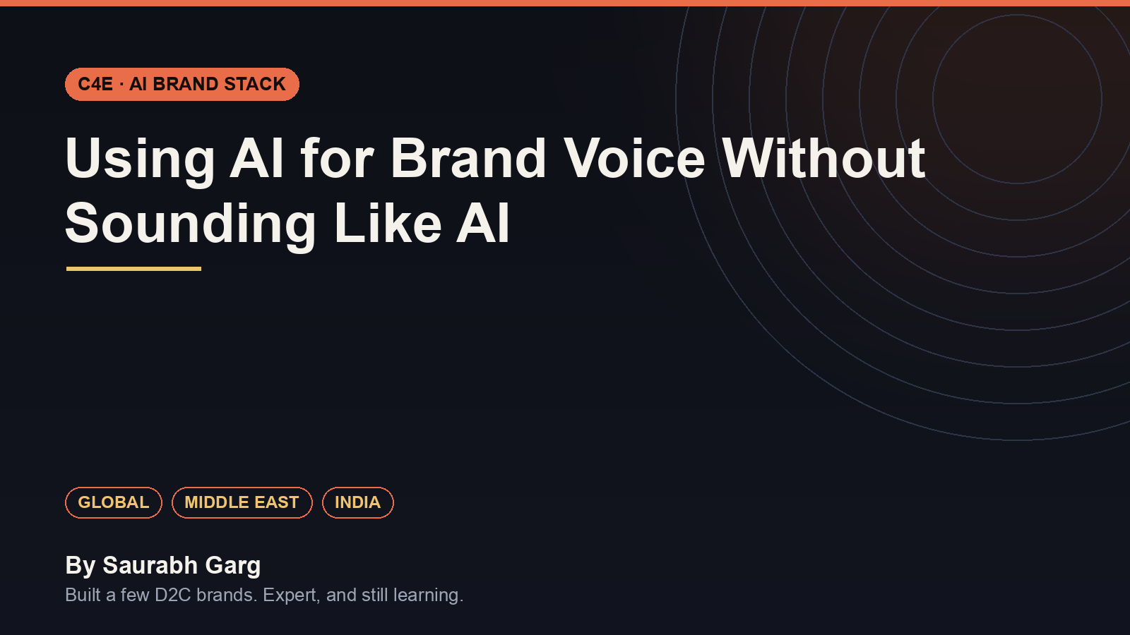 Using AI for Brand Voice Without Sounding Like AI - C4E, by Saurabh Garg