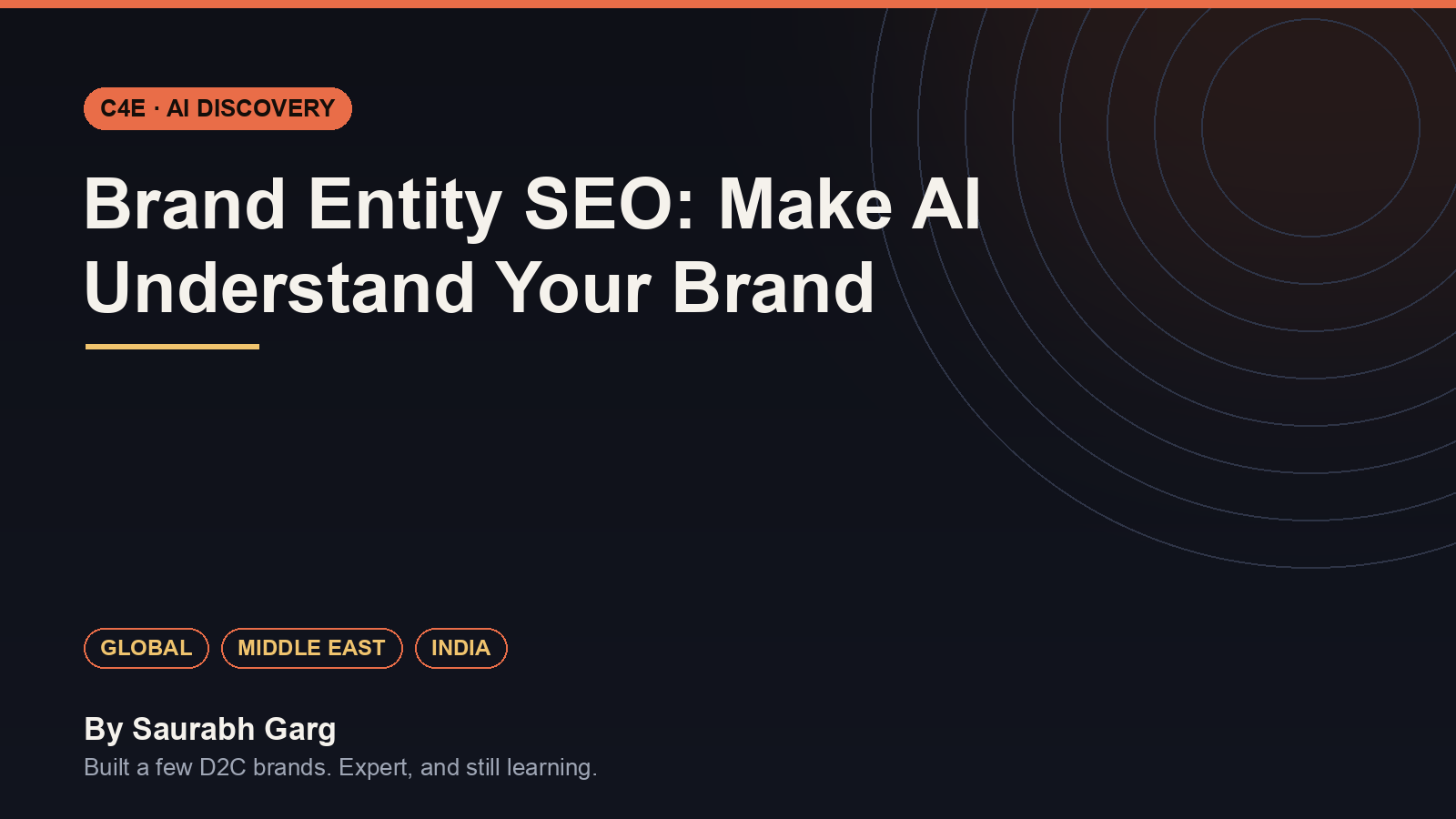 Brand Entity SEO: Make AI Understand Your Brand - C4E, by Saurabh Garg