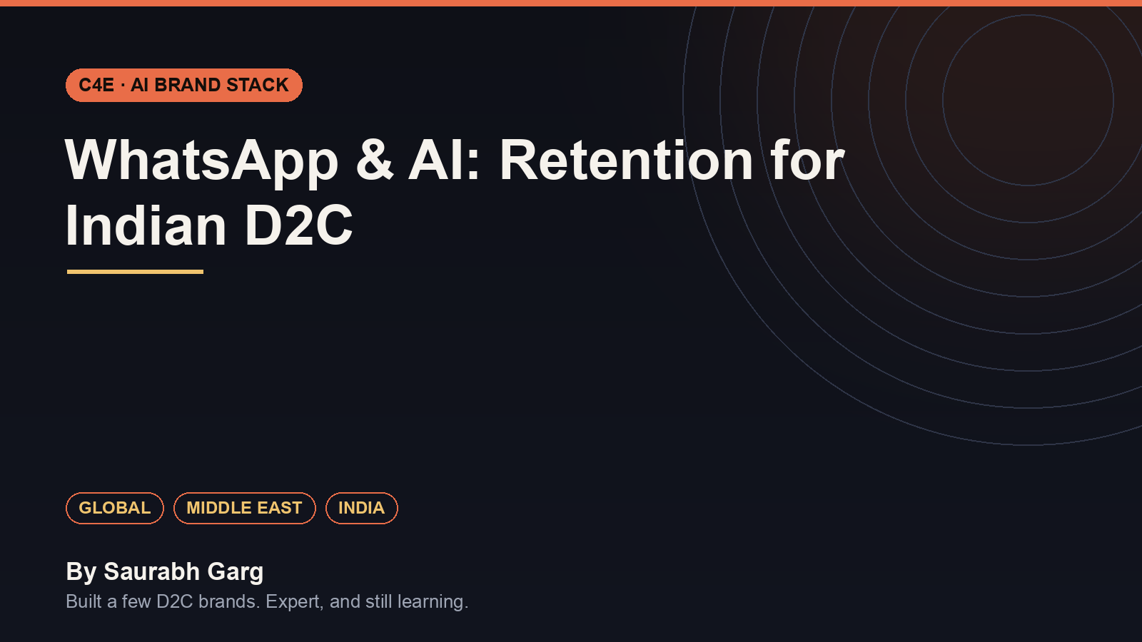 WhatsApp & AI: Retention for Indian D2C - C4E, by Saurabh Garg